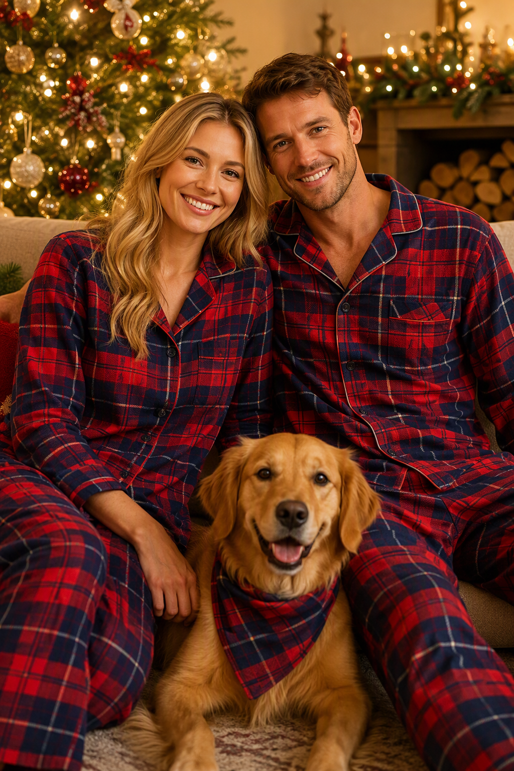 Family matching holiday pajama collection